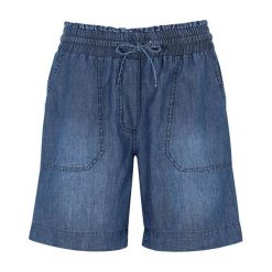 Cellbes Szorty dżinsowe ze ściągaczem w pasie denim blue female niebieski 50. Niebieskie szorty damskie Cellbes, bez wzorów, z bawełny. Za 89,00 zł.