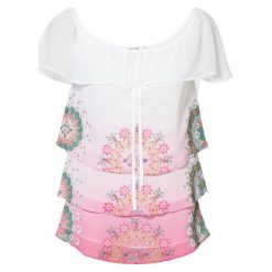 Desigual Bluzka Damska Blus Alyssa S Biały. Białe bluzki damskie marki Desigual, s, bez wzorów, eleganckie, bez kołnierzyka, bez rękawów. Za 249,00 zł.
