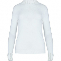 Biały Sweter Rashness. Białe bez kategorii Born2be, na zimę, xl. Za 49,99 zł.