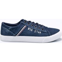 Big Star - Tenisówki. Niebieskie tenisówki męskie marki BIG STAR, z materiału, na sznurówki. W wyprzedaży za 89,90 zł.