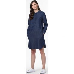 Cartoon Daydream - Damska sukienka jeansowa, niebieski. Niebieskie sukienki damskie Cartoon Daydream, bez wzorów, z jeansu, bez kołnierzyka, bez rękawów. Za 349,95 zł.