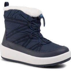 Śniegowce CLARKS - Step North Hi 261469904 Navy. Niebieskie kozaki damskie Clarks, na zimę, ze skóry ekologicznej, bez zapięcia. W wyprzedaży za 199,00 zł.