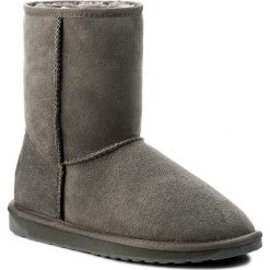 Buty EMU AUSTRALIA - Stinger Lo Charcoal W10002 Charcoal. Szare kozaki damskie EMU Australia, ze skóry, bez obcasa, bez zapięcia. Za 729,00 zł.