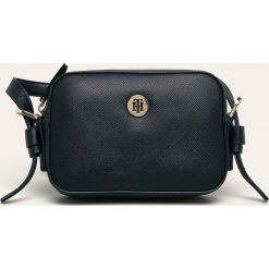 Tommy Hilfiger - Torebka. Niebieskie listonoszki damskie TOMMY HILFIGER, w paski, ze skóry ekologicznej, na ramię, małe, bez dodatków. W wyprzedaży za 269,90 zł.
