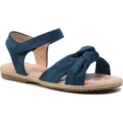 Sandały NELLI BLU CS17002-2. Niebieskie sandały dziewczęce Nelli Blu, z materiału, bez zapięcia. Za 49,99 zł.