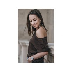 Brązowy oversize krótki S-XXL. Pomarańczowe t-shirty damskie One mug a day, s, bez wzorów, z bawełny, bez kołnierzyka. Za 55,00 zł.