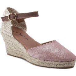 Espadryle SERGIO BARDI - SB-01-07-000314 612. Różowe espadryle damskie Sergio Bardi, bez wzorów, ze skóry, bez obcasa, na obcasie. Za 259,00 zł.