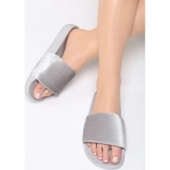 Szare Klapki Divine Fuchsia. Szare klapki damskie vices, bez wzorów, bez obcasa, na płaskiej podeszwie. Za 29,99 zł.