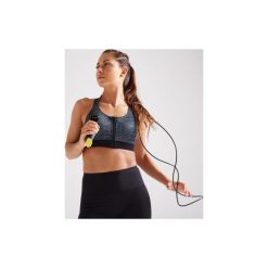 Stanik fitness kardio ZIP 900. Białe buty sportowe damskie DOMYOS, l, bez wzorów, z elastanu, na fitness i siłownię. Za 69,99 zł.