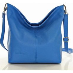 MARCO MAZZINI Torebka skórzana na długim pasku crossbody niebieska. Niebieskie listonoszki damskie MAZZINI, na co dzień, w paski, ze skóry, sportowe, bez dodatków. Za 189,00 zł.