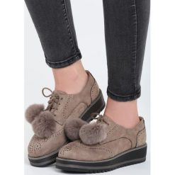 Creepersy damskie: Khaki Półbuty City Lights