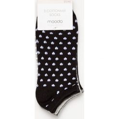 3 pack stopek. Czarne skarpetki damskie Moodo, bez wzorów. Za 14,99 zł.