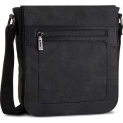 Saszetka LANETTI - RM0916 Black. Czarne torby męskie skórzane Lanetti, bez wzorów, ze skóry ekologicznej, młodzieżowe. Za 119,99 zł.