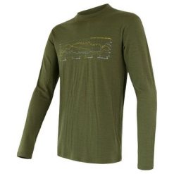Sensor męska koszulka z długim rękawem Merino Active Pt Track, Safari, L. Koszulki męskie termoaktywne Sensor, m, z nadrukiem, z wełny, bez kołnierzyka, z długim rękawem, długie, outdoorowe. W wyprzedaży za 229,00 zł.