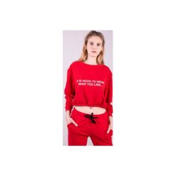 Bluzka sportowa CROOP-Czerwona. Czerwone bluzki sportowe damskie 3 for u, bez wzorów, z bawełny, bez kołnierzyka, z krótkim rękawem, krótkie, bez kaptura, do biegania. Za 149,00 zł.