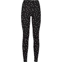 Legginsy bonprix czarno-biel wełny w kropki. Czarne legginsy damskie bonprix, z wełny. Za 27,99 zł.