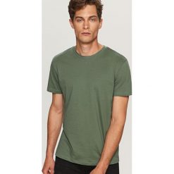 T-shirty męskie: Gładki t-shirt basic - Zielony