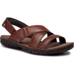 Sandały LASOCKI FOR MEN - MI07-A781-A606-01 Brown. Pomarańczowe klapki męskie Lasocki For Men, bez wzorów, ze skóry. Za 119,99 zł.