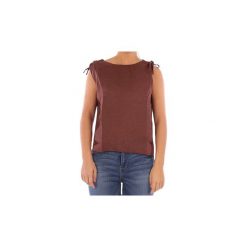 Bluzki 40weft ELIANA. Pomarańczowe bluzki damskie 40weft, xl, bez wzorów, bez kołnierzyka, bez rękawów. Za 280,10 zł.