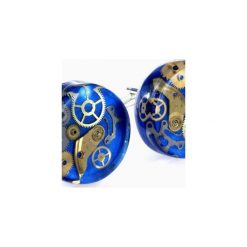 MECHANICAL BLUE - SPINKI DO MANKIETÓW. Szare spinki do mankietów męskie marki Drobiny czasu, platynowe. Za 129,00 zł.