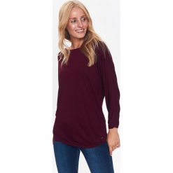T-shirt długi rękaw damski gładki. Czerwone t-shirty damskie Top Secret, bez wzorów, z dzianiny, bez kołnierzyka. W wyprzedaży za 24,99 zł.