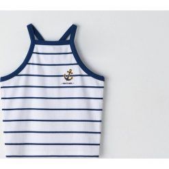 Crop top z dekoltem halter - Biały. Białe topy damskie Cropp, s, bez wzorów, bez kołnierzyka. W wyprzedaży za 15,99 zł.