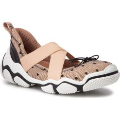 Półbuty RED VALENTINO - RQ0S0C00 Nudo 377. Brązowe półbuty damskie Red Valentino, na co dzień, z aplikacjami, ze skóry ekologicznej, bez obcasa, na płaskiej podeszwie, bez zapięcia. W wyprzedaży za 699,00 zł.