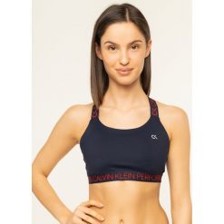 Biustonosz top Calvin Klein Performance Medium Support Bra 00GWH9K169. Niebieskie topy damskie Calvin Klein Performance, l, bez wzorów, z elastanu, bez kołnierzyka. W wyprzedaży za 189,00 zł.