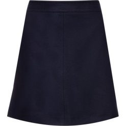 Spódnica trapezowa Marc O'Polo 908 0451 20117. Niebieskie spódniczki damskie Marc O'Polo, bez wzorów, z wełny, mini, trapezowe. W wyprzedaży za 299,00 zł.