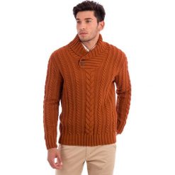 Swetry rozpinane męskie: Sweter w kolorze jasnobrązowym
