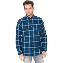 Jack & Jones Jeff Koszula Niebieski. Niebieskie koszule męskie Jack & Jones, s, w kratkę, z bawełny, bez kołnierzyka, z długim rękawem. Za 131,95 zł.