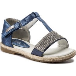 Sandały NELLI BLU - CS17002-15 Granatowy. Niebieskie sandały dziewczęce Nelli Blu, ze skóry ekologicznej, bez zapięcia. Za 59,99 zł.