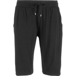 Bermudy z dżerseju bonprix czarny. Czarne spodnie damskie bonprix, z wiskozy. Za 74,99 zł.