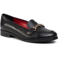 Lordsy KARINO - 3053/076-9 Czarny. Czarne półbuty damskie Karino, ze skóry, bez obcasa, na obcasie. Za 279,00 zł.