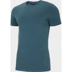 T-shirt męski TSM600 - morska zieleń - Outhorn. Żółte koszulki męskie Outhorn, m, bez wzorów, bez kołnierzyka. Za 29,99 zł.