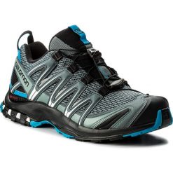 Buty SALOMON - Xa Pro 3D 400745 29 V0 Stormy Weather/Black/Hawaiian Surf. Szare buty sportowe męskie Salomon, ze skóry ekologicznej, na sznurówki, do biegania. W wyprzedaży za 459,00 zł.