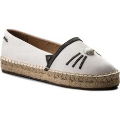Tomsy damskie: Espadryle KARL LAGERFELD – KL80115 White Lthr & Textile W/Black