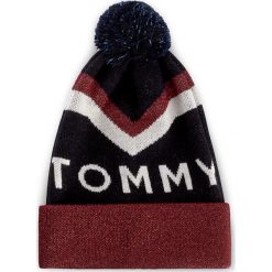 Czapki damskie: Czapka damska TOMMY HILFIGER – DENIM Tommy Chevron Pom Pom Beanie AW0AW04275 413