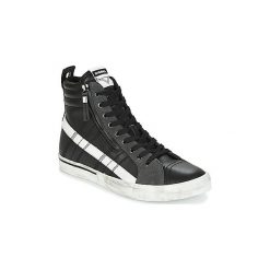 Buty Diesel D-VELOWS MID LACE. Czarne trampki męskie Diesel, bez wzorów, bez zapięcia. Za 631,20 zł.