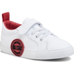 Sneakersy BIG STAR - FF374088 Biały/Czerwony. Czerwone trampki chłopięce BIG STAR, bez wzorów, ze skóry ekologicznej, retro, na rzepy. Za 119,00 zł.