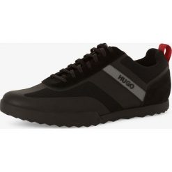 HUGO - Tenisówki męskie z dodatkiem skóry – Matrix_Lowp_mesd, szary. Szare trampki męskie HUGO, bez wzorów, ze skóry, eleganckie, bez zapięcia. Za 745,95 zł.