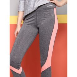 Legginsy damskie we wzory, kolorowe. Szare legginsy sportowe damskie DRYWASH, na lato, xs, bez wzorów, z tkaniny, na fitness i siłownię. W wyprzedaży za 59,99 zł.