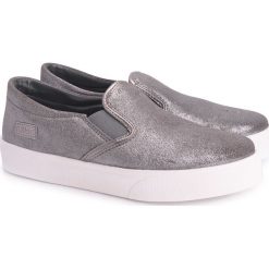 Liu-Jo Sneakersy "Slip-On Caffe". Białe trampki i tenisówki damskie Liu Jo, bez wzorów, ze skóry, bez zapięcia. Za 299,00 zł.
