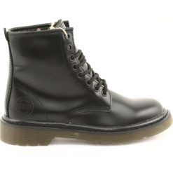 Glany czarne Big Star. Czarne glany damskie BIG STAR, ze skóry, retro, bez obcasa, bez zapięcia. Za 339,00 zł.
