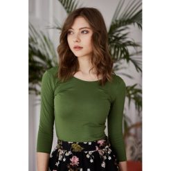 Bluzka Lovoa Garden green XXS zielony. Zielone bluzki damskie Marie Zélie, s, w paski, z elastanu, z dekoltem na plecach, bez rękawów. W wyprzedaży za 95,25 zł.