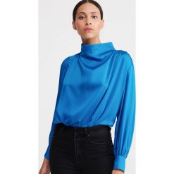 Elegancka bluzka ze stójką - Niebieski. Niebieskie bluzki damskie Reserved, bez wzorów, eleganckie, ze stójką, bez rękawów. Za 99,99 zł.