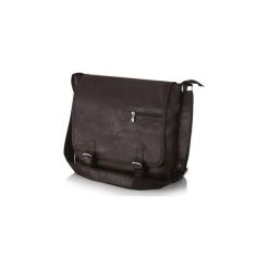 Brązowa casual torba męska na ramię Solier S12. Brązowe torby na ramię męskie Solier, w paski, ze skóry ekologicznej, na ramię. Za 139,00 zł.