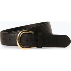 Lauren Ralph Lauren - Damski pasek skórzany, czarny. Czarne paski damskie Lauren Ralph Lauren, w paski, ze skóry. Za 249,95 zł.