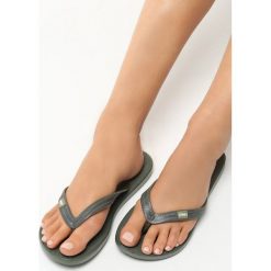 Klapki damskie: Ciemnozielone Japonki Flap