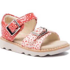 Sandały CLARKS - Crown Bloom T 261421306 Orange. Różowe sandały dziewczęce Clarks, ze skóry ekologicznej, bez zapięcia. W wyprzedaży za 149,00 zł.